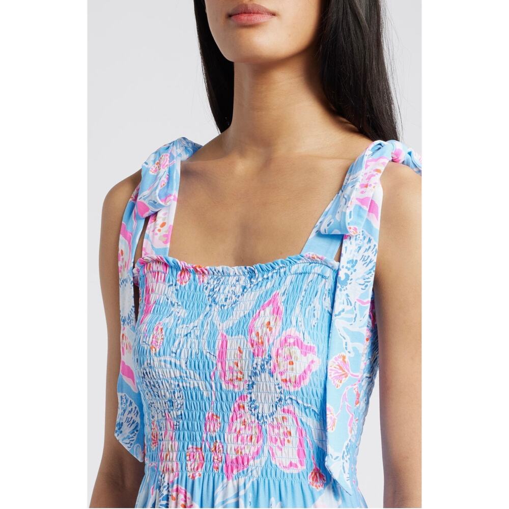 Lilly Pulitzer Kailua Floral Smocked Maxi Sundress XL (NEW without tags) - Picture 4 of 7